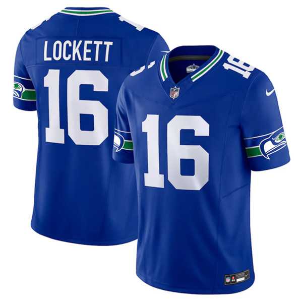 Mens Seattle Seahawks #16 Tyler Lockett Royal 2023 F.U.S.E. Vapor Limited Throwback Stitched Jersey->seattle seahawks->NFL Jersey